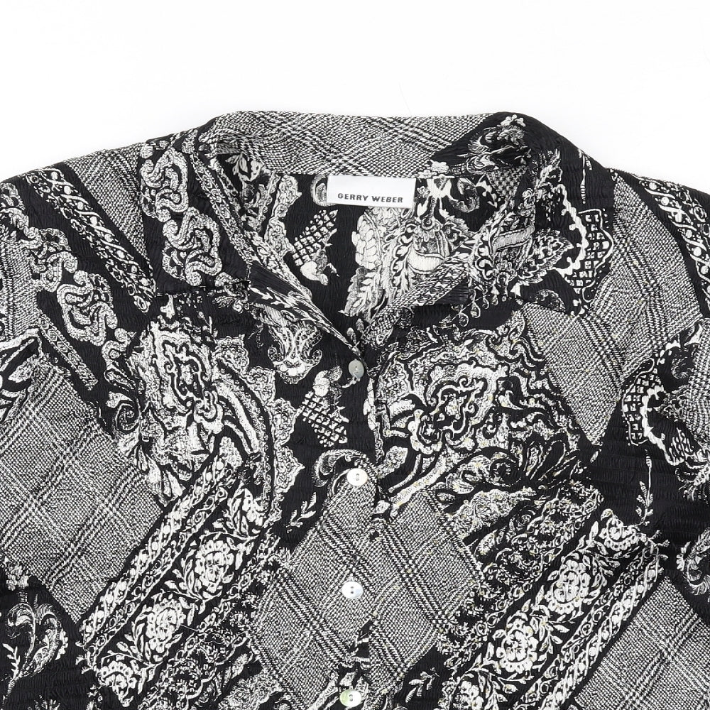 Womens UK Size 14 Gerry Weber Black Basic Button-Up