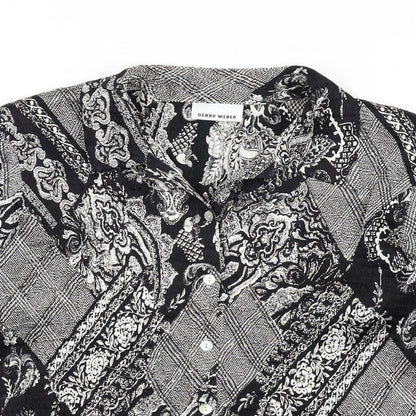 Womens UK Size 14 Gerry Weber Black Basic Button-Up