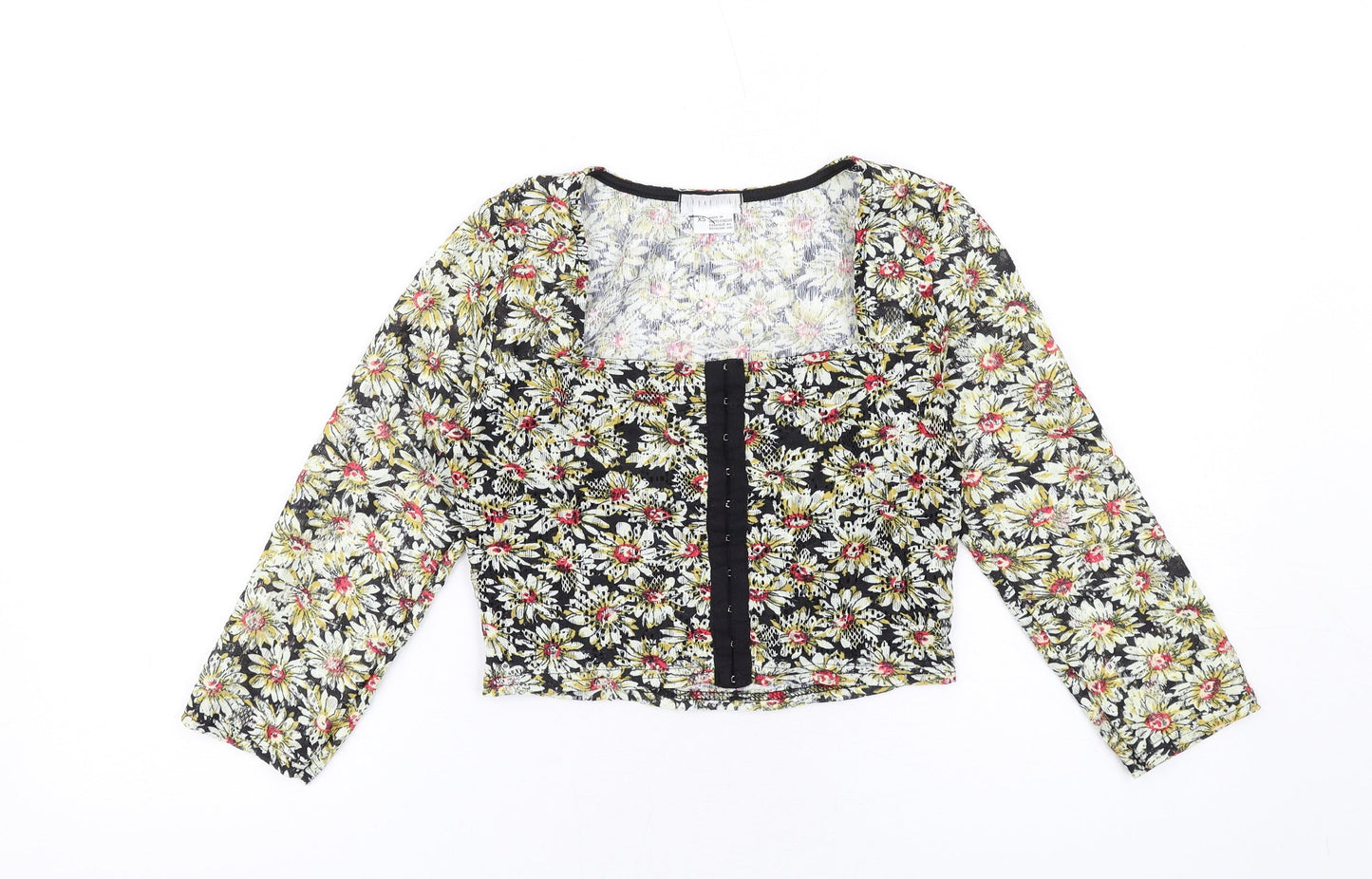 Womens UK Size XS Cooperative Multicoloured Cropped Blouse