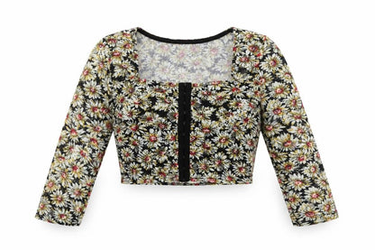 Womens UK Size XS Cooperative Multicoloured Cropped Blouse