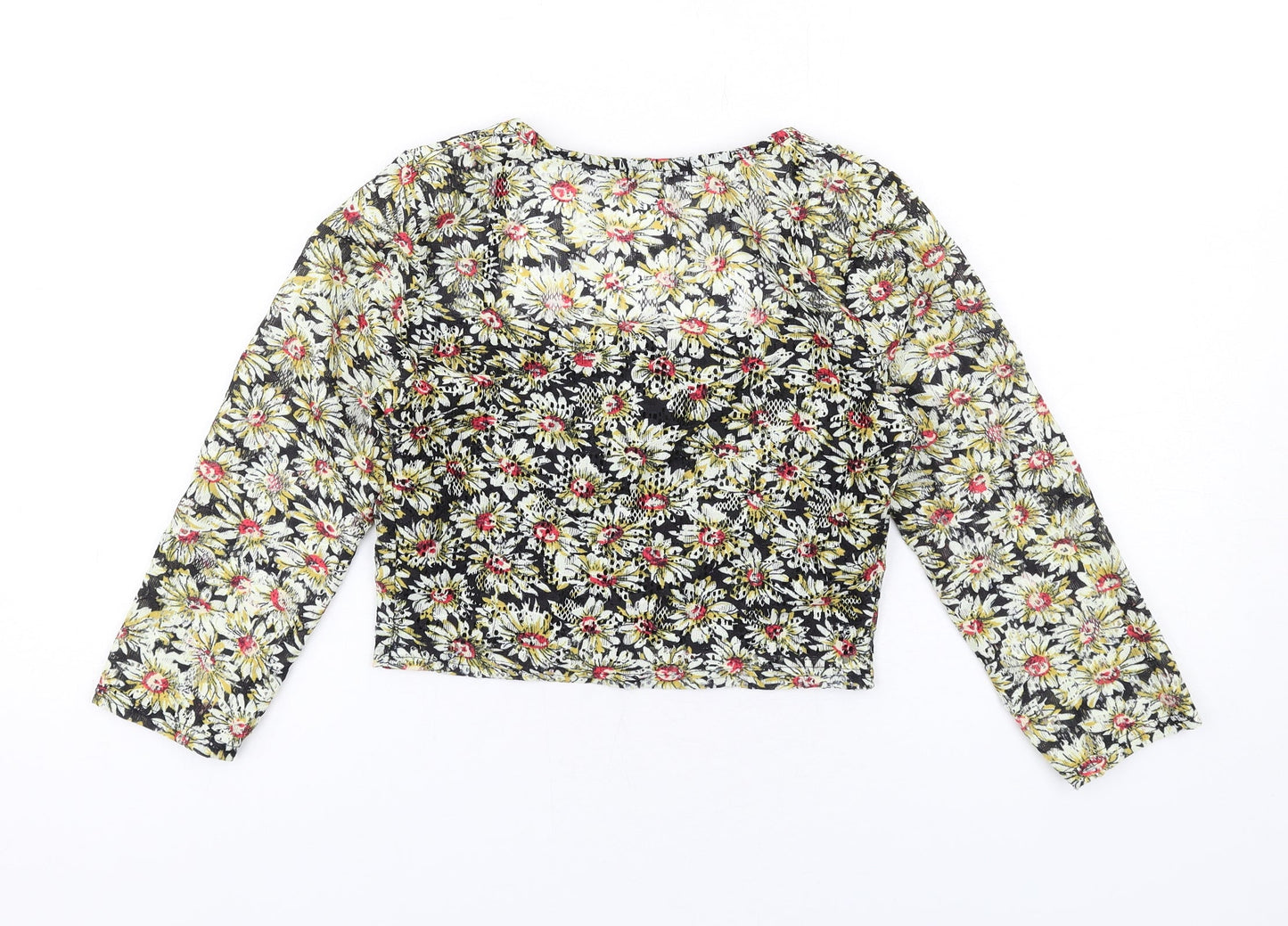 Womens UK Size XS Cooperative Multicoloured Cropped Blouse