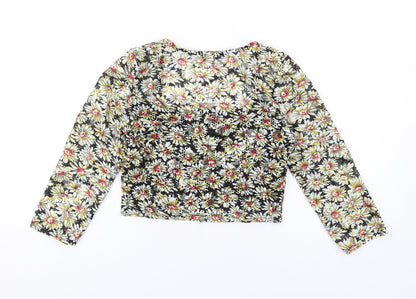 Womens UK Size XS Cooperative Multicoloured Cropped Blouse