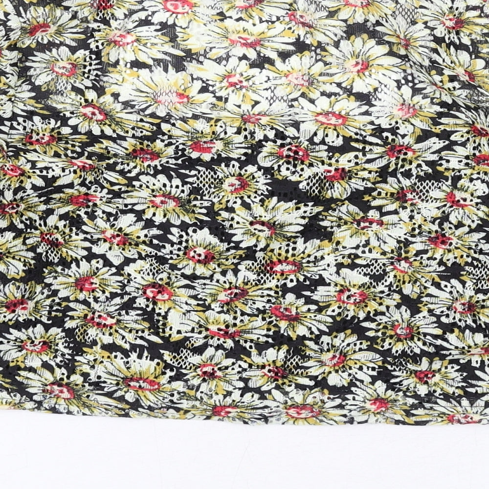 Womens UK Size XS Cooperative Multicoloured Cropped Blouse