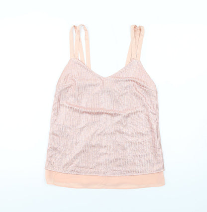 NEXT Womens Pink Polyester Basic Tank Size 6 V-Neck