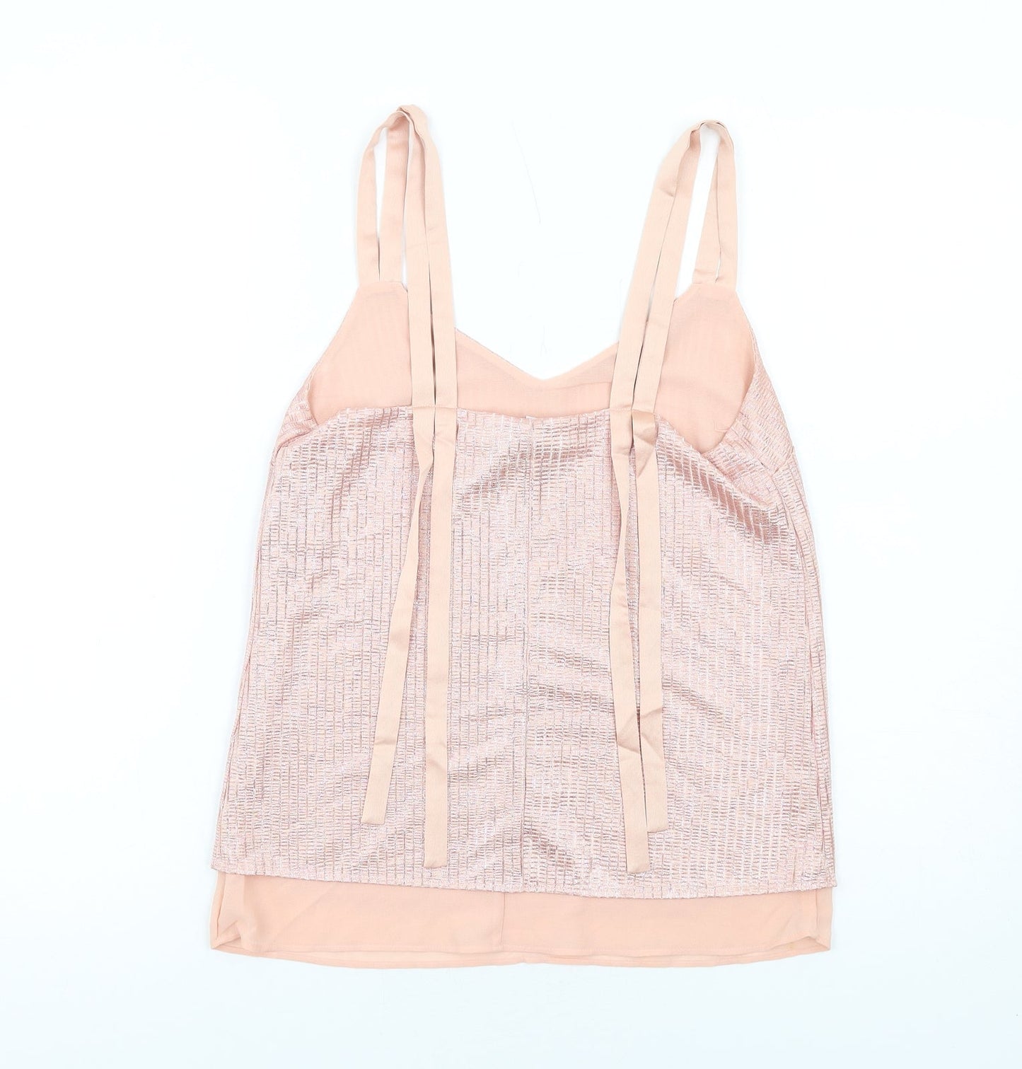 NEXT Womens Pink Polyester Basic Tank Size 6 V-Neck