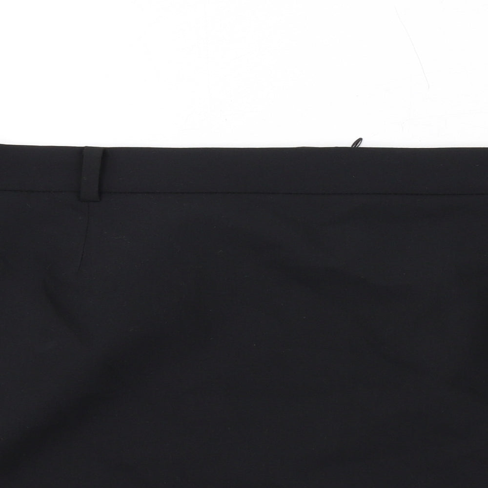 Marks and Spencer Womens Black Polyester Cargo Skirt Size 24 Zip