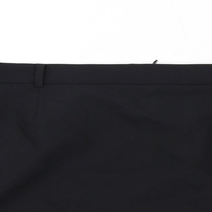 Marks and Spencer Womens Black Polyester Cargo Skirt Size 24 Zip