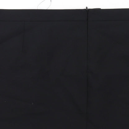 Marks and Spencer Womens Black Polyester Cargo Skirt Size 24 Zip