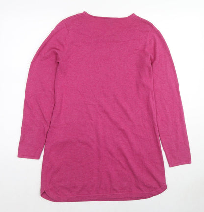 Womens UK Size 10 Marble Pink Tunic Jumper