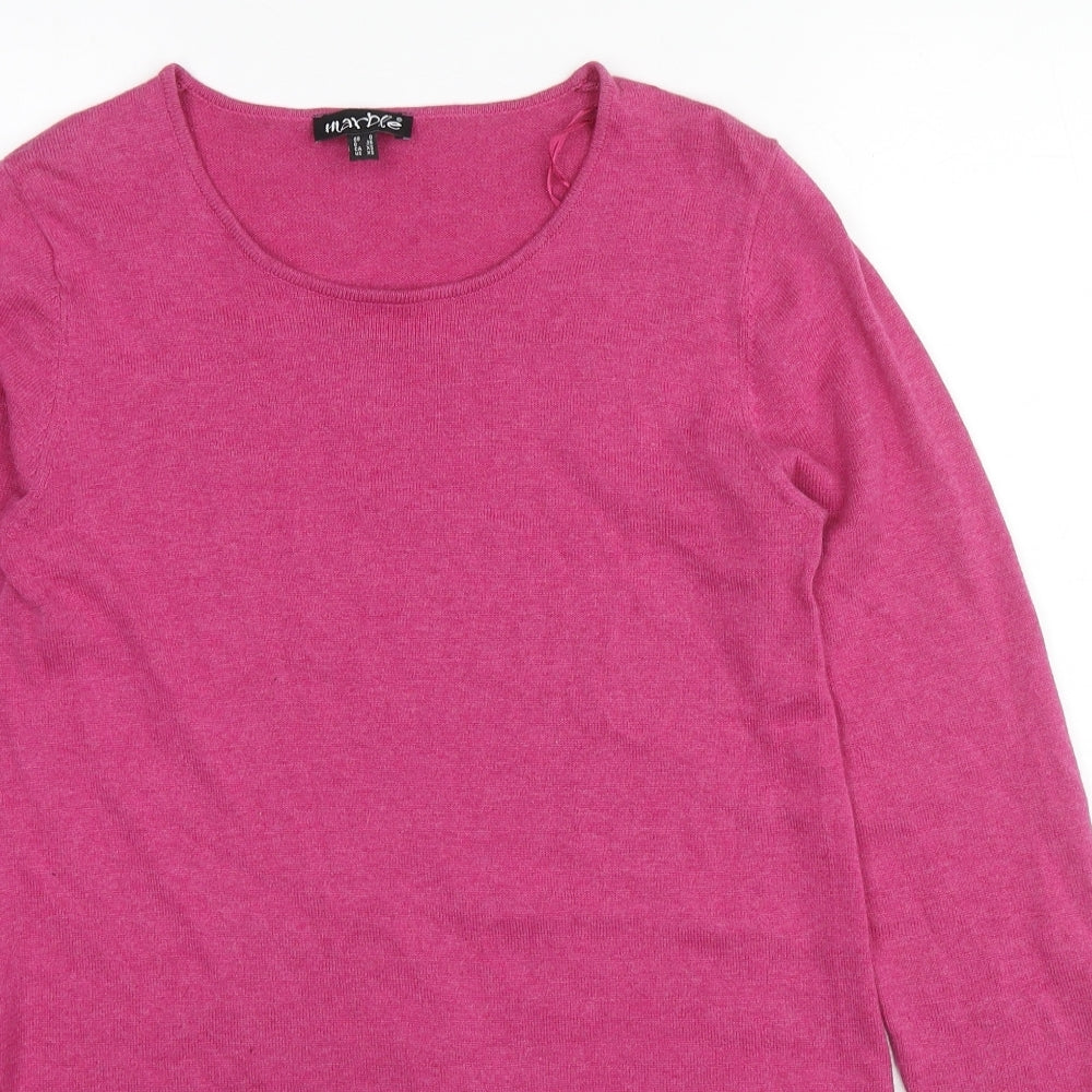 Womens UK Size 10 Marble Pink Tunic Jumper