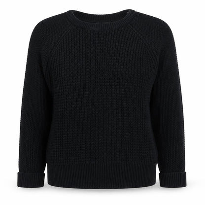 Topshop Womens Black Round Neck Acrylic Pullover Jumper Size 8