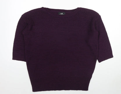 Womens UK Size M Wallis Purple Pullover Jumper