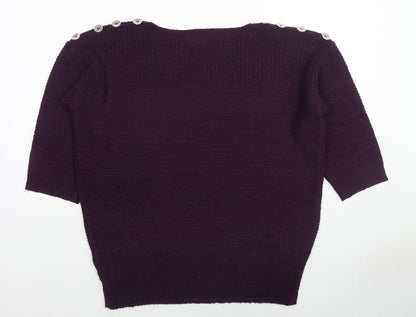 Womens UK Size M Wallis Purple Pullover Jumper