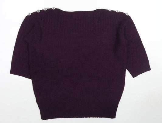 Womens UK Size M Wallis Purple Pullover Jumper