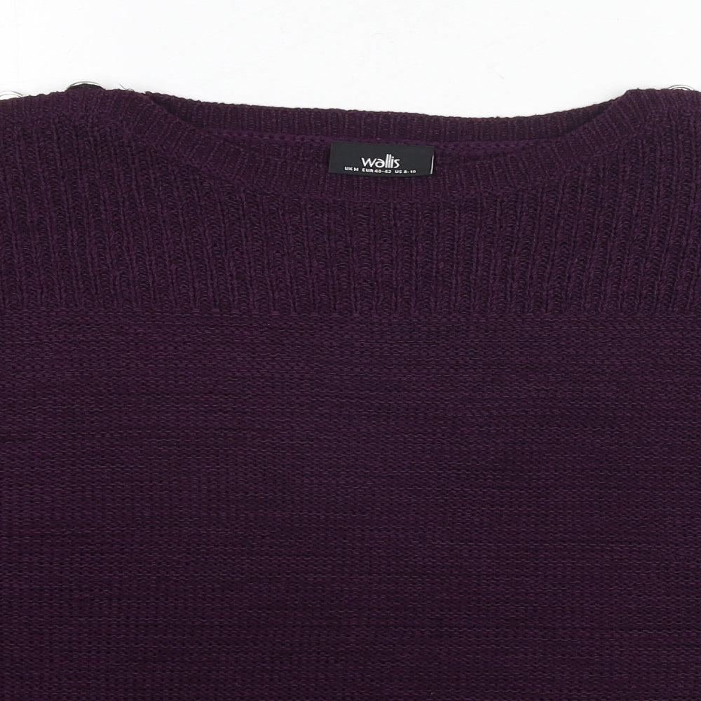 Womens UK Size M Wallis Purple Pullover Jumper