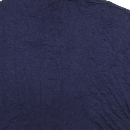 Linea Womens Blue High Neck Viscose Pullover Jumper Size 14