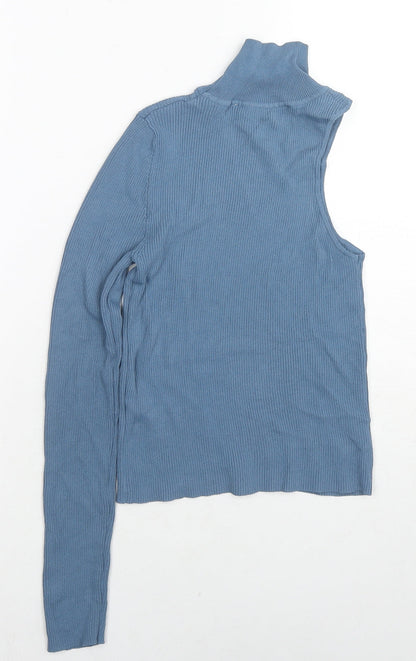 Womens UK Size S Zara Blue Pullover Jumper