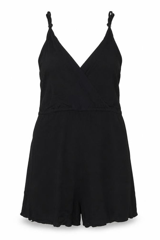 ASOS Womens Black Viscose Playsuit One-Piece Size 8 L3 in Pullover