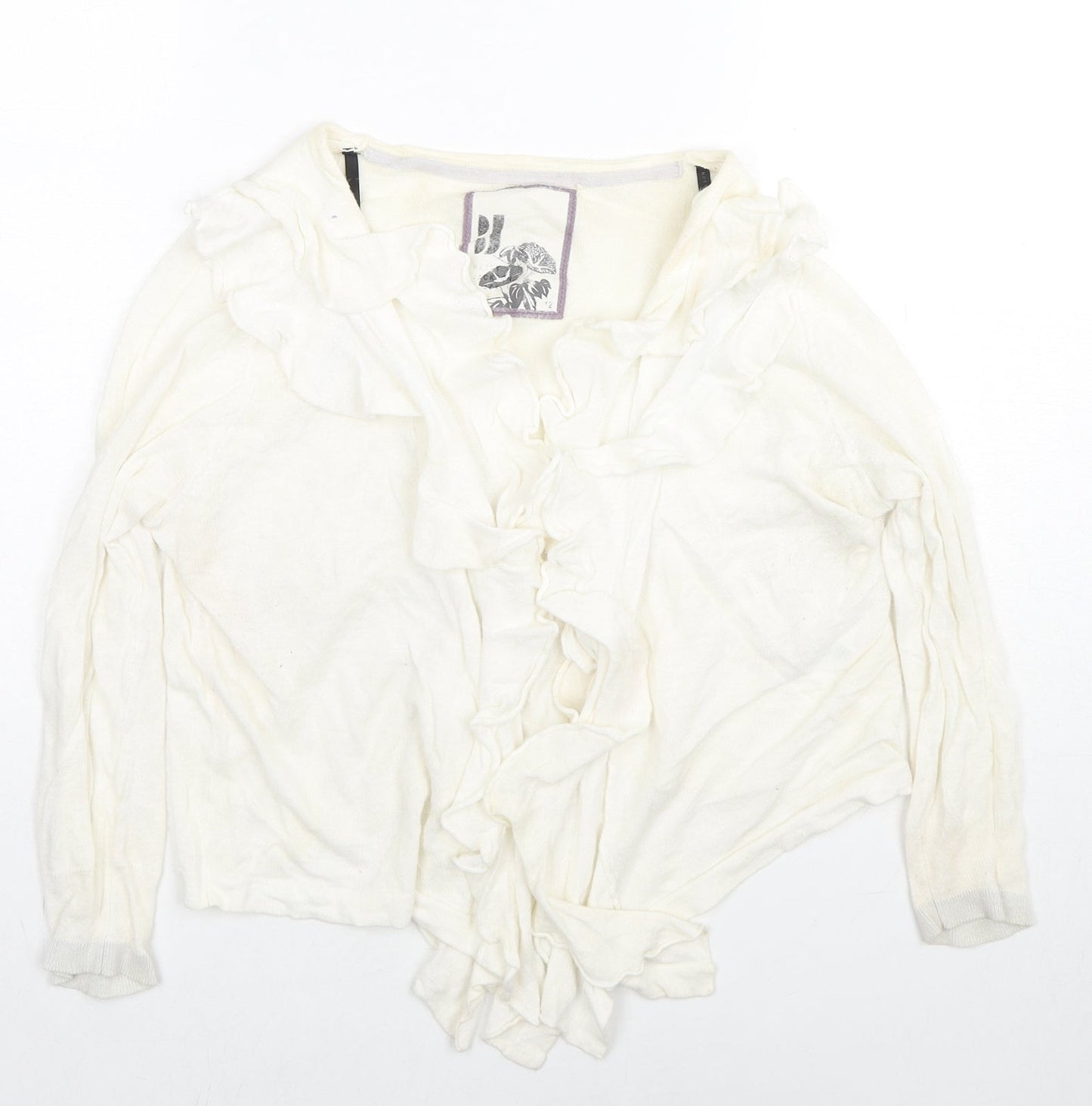 Womens UK Size 12 Debenhams Ivory Cardigan Jumper