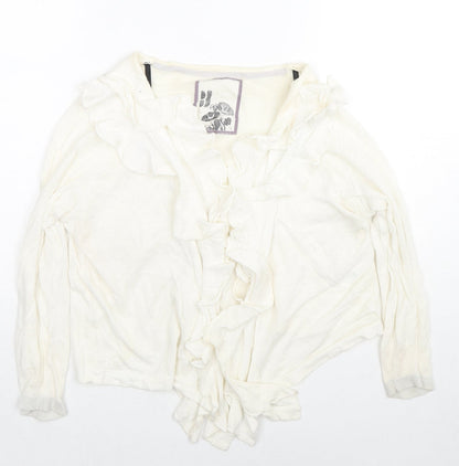Womens UK Size 12 Debenhams Ivory Cardigan Jumper