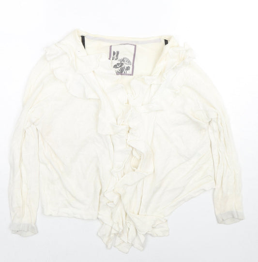 Womens UK Size 12 Debenhams Ivory Cardigan Jumper