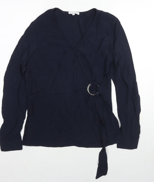 Womens UK Size 12 Warehouse Blue Basic Blouse