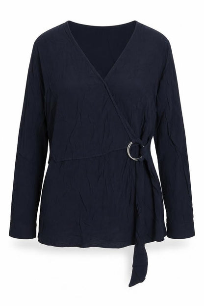 Womens UK Size 12 Warehouse Blue Basic Blouse
