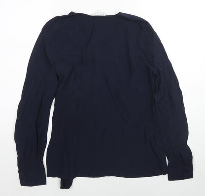 Womens UK Size 12 Warehouse Blue Basic Blouse