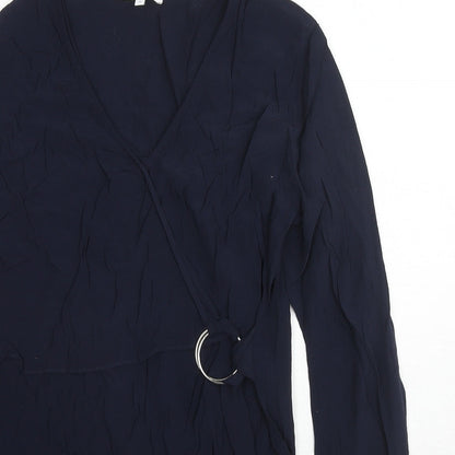 Womens UK Size 12 Warehouse Blue Basic Blouse