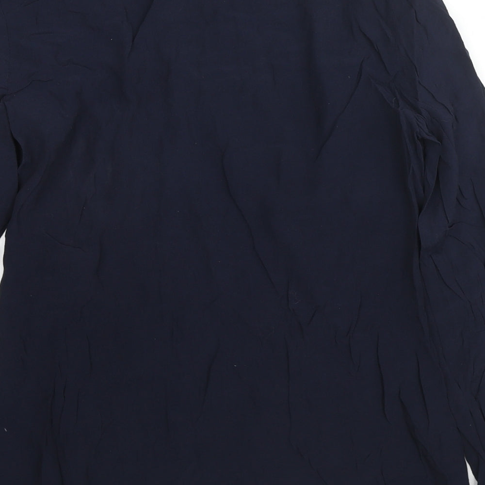 Womens UK Size 12 Warehouse Blue Basic Blouse