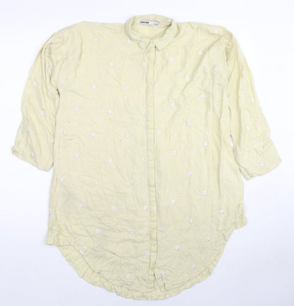 Womens UK Size M Khaadi Beige Basic Button-Up