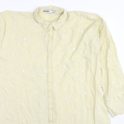 Womens UK Size M Khaadi Beige Basic Button-Up