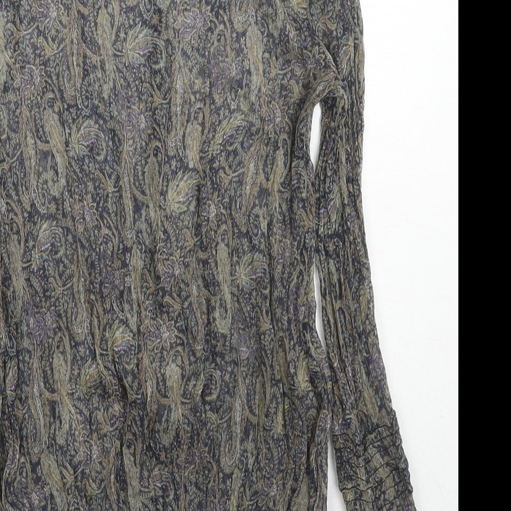 Womens UK Size M Zara Grey Tunic Blouse