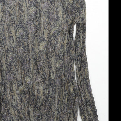 Womens UK Size M Zara Grey Tunic Blouse