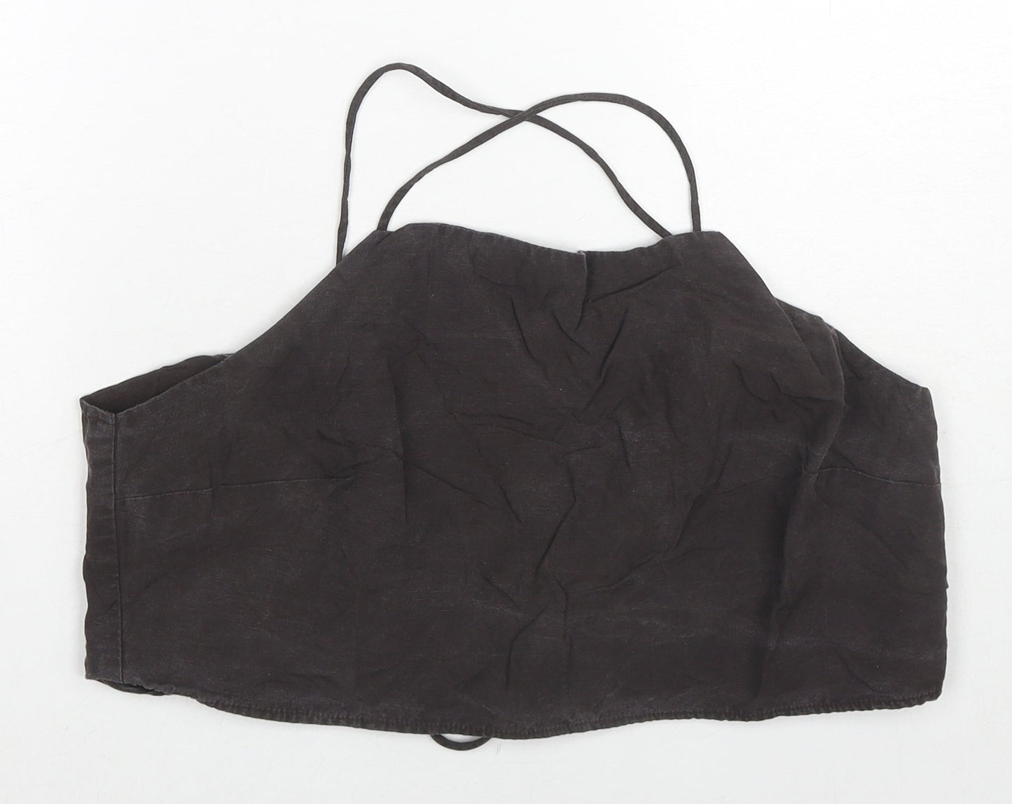 Womens UK Size L H&M Brown Cropped Tank
