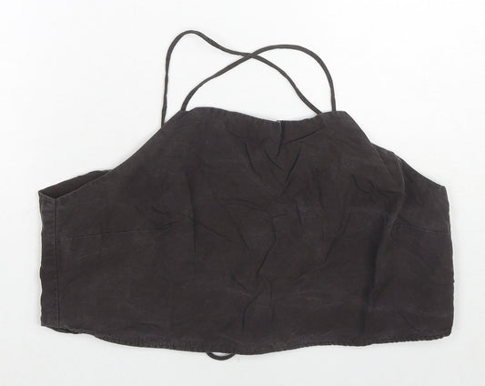 Womens UK Size L H&M Brown Cropped Tank