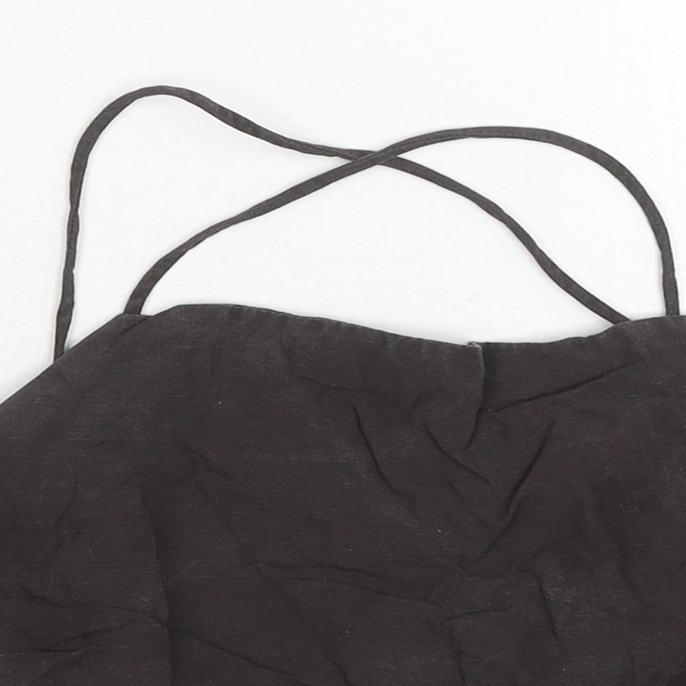 Womens UK Size L H&M Brown Cropped Tank