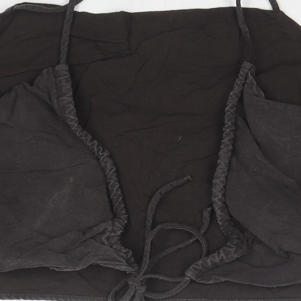 Womens UK Size L H&M Brown Cropped Tank