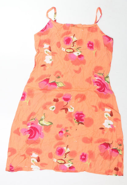 Dolce Vita Womens Multicoloured Floral Viscose Slip Dress Size M Square Neck Pullover