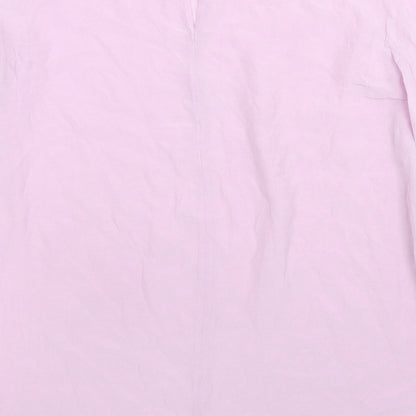 Autograph Womens Purple Cupro Basic Blouse Size 14 Round Neck