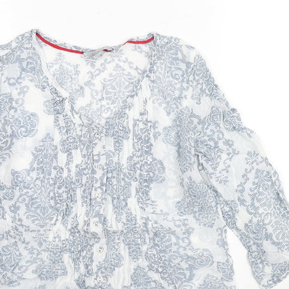 Womens UK Size 8 Per Una Multicoloured Basic Button-Up