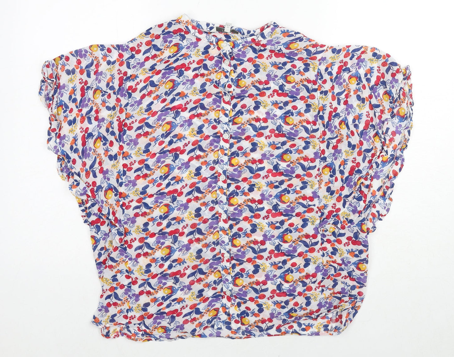Womens UK Size 14 NEXT Multicoloured Basic Button-Up