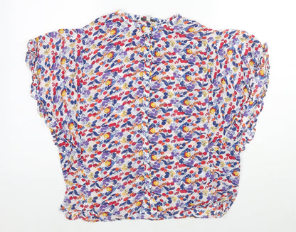 Womens UK Size 14 NEXT Multicoloured Basic Button-Up