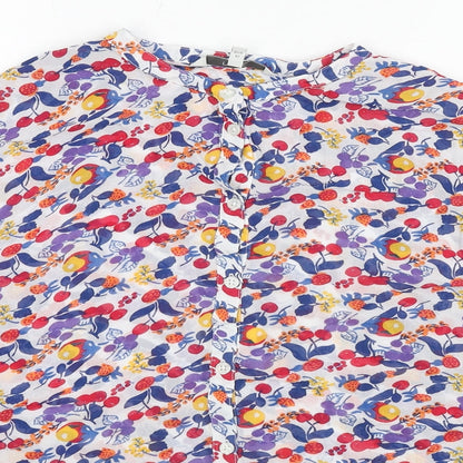 Womens UK Size 14 NEXT Multicoloured Basic Button-Up