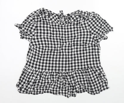 Womens UK Size 12 Therapy Black Basic Blouse