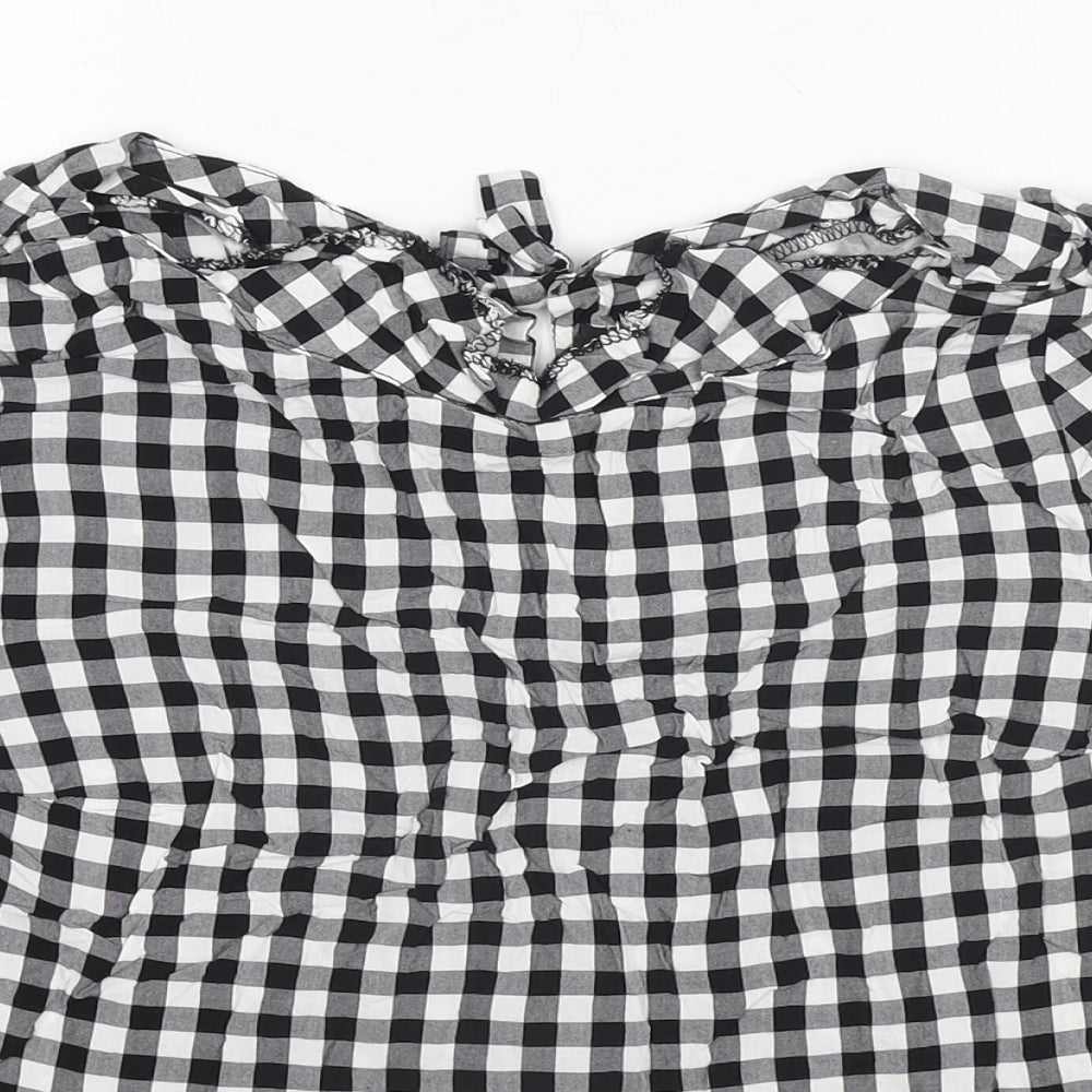 Womens UK Size 12 Therapy Black Basic Blouse