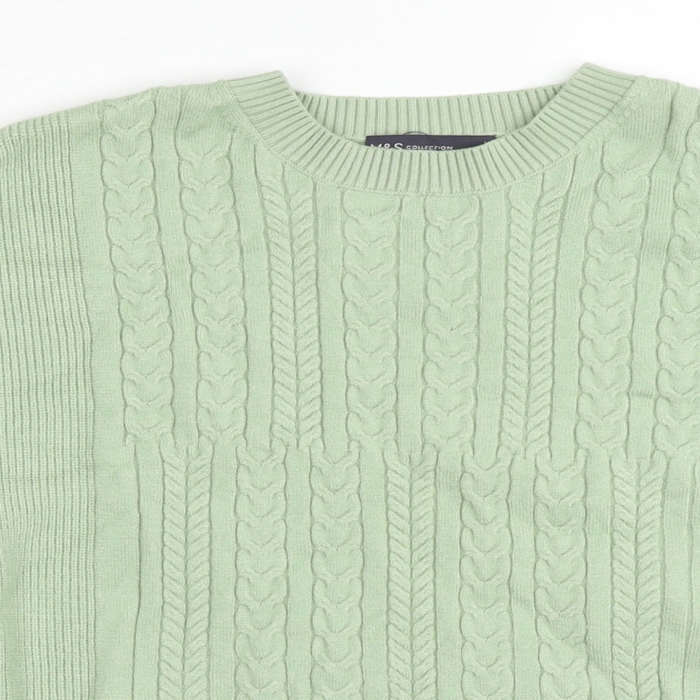Womens UK Size L Marks and Spencer Green Pullover Jumper
