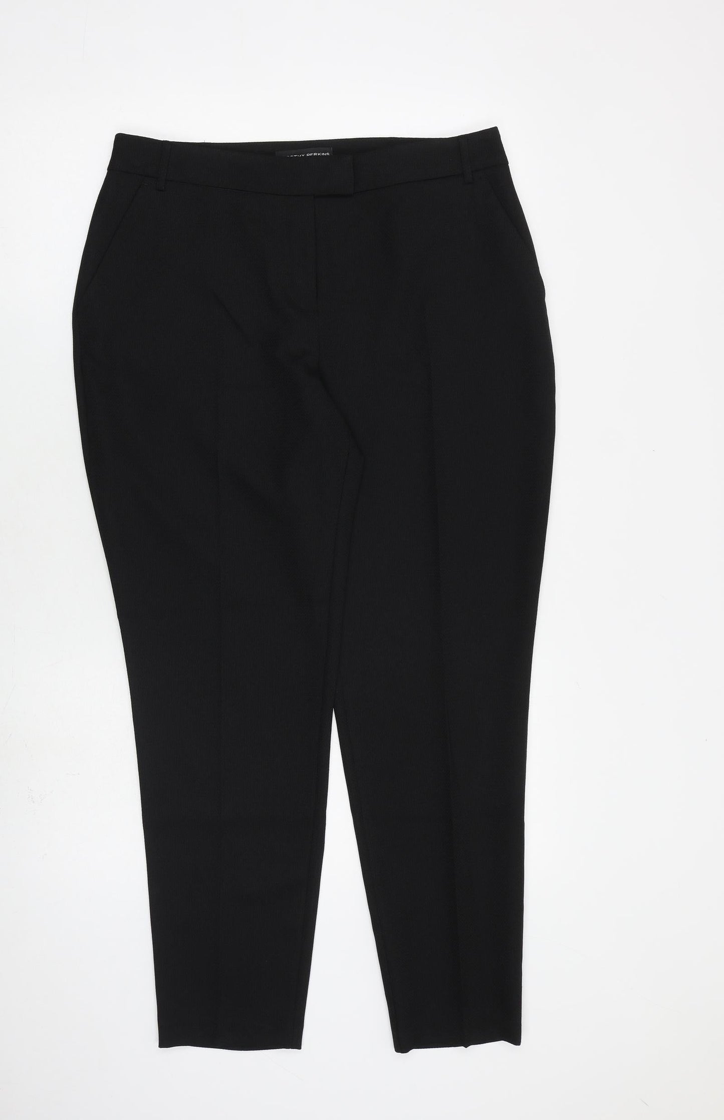 Womens UK Size 12 Dorothy Perkins Regular Fit Dress Pants Black Trousers