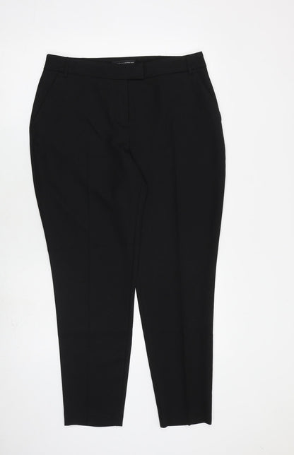 Womens UK Size 12 Dorothy Perkins Regular Fit Dress Pants Black Trousers