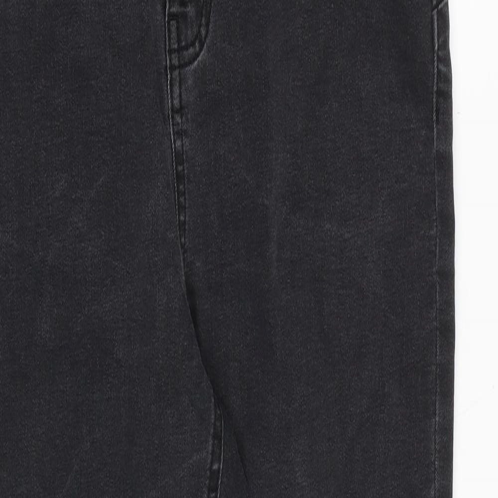 Denim & Co. Womens Grey Cotton Skinny Jeans Size 16 L26 in Regular Zip